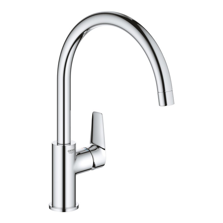 GRADE A1 - Grohe BauEdge Single Lever Monobloc Mixer Kitchen Tap- Chrome