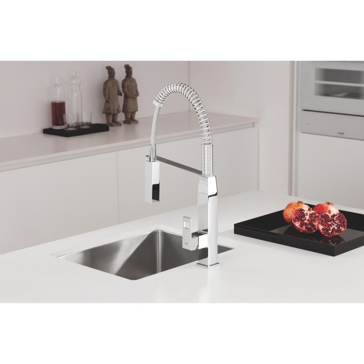 Grohe Eurocube Single Lever Kitchen Mixer Tap - Chrome