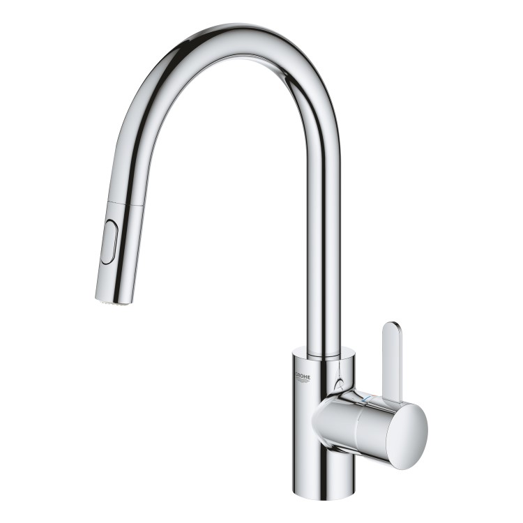 Refurbished Grohe Eurosmart Chrome Single Lever Pull Out Kitchen Mixer Tap
