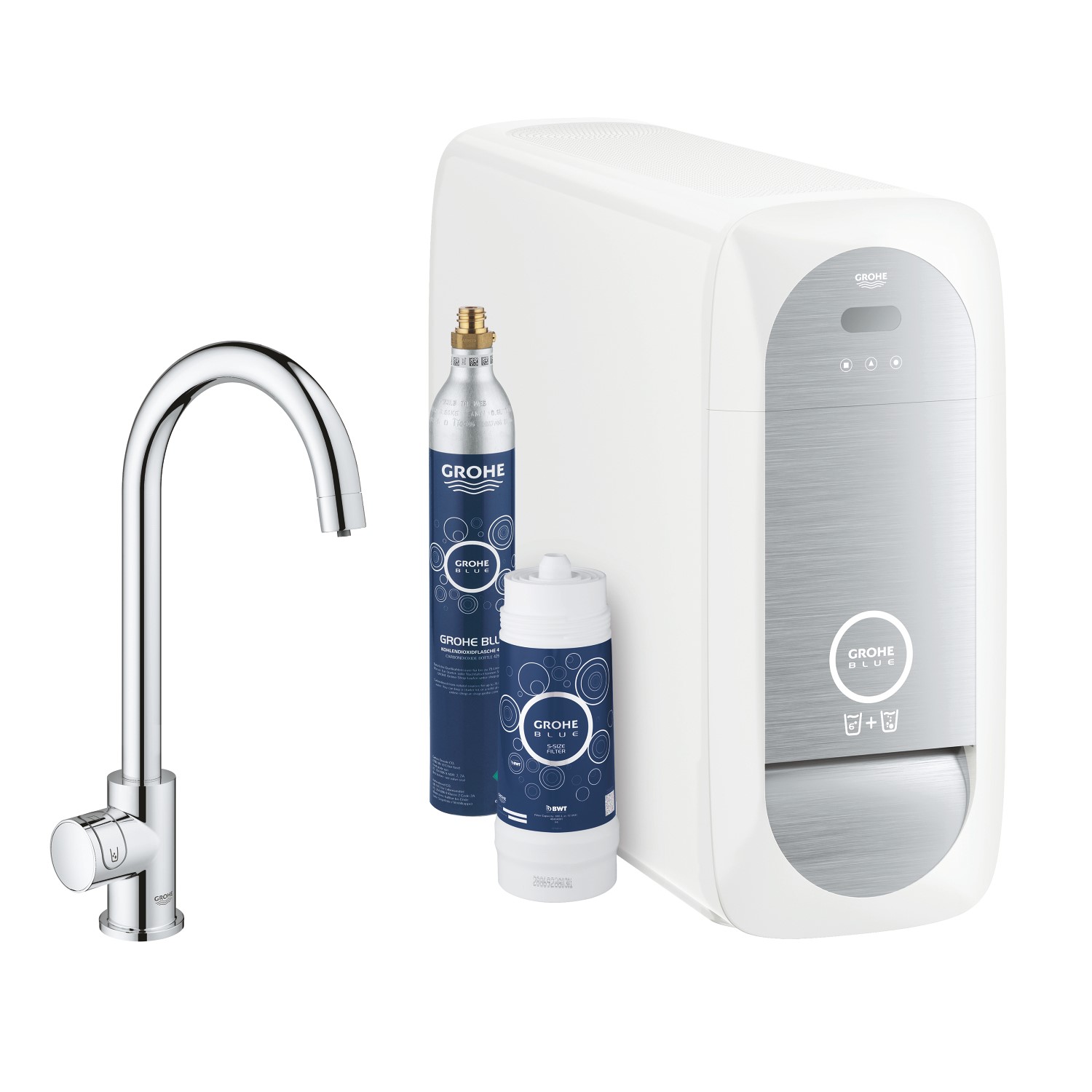 Grohe Chrome Mono Blue High C-Spout Home Starter Kit