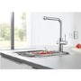 Grohe Blue Sparkling Water Smart Pull Out Spray Kitchen Tap - Chrome