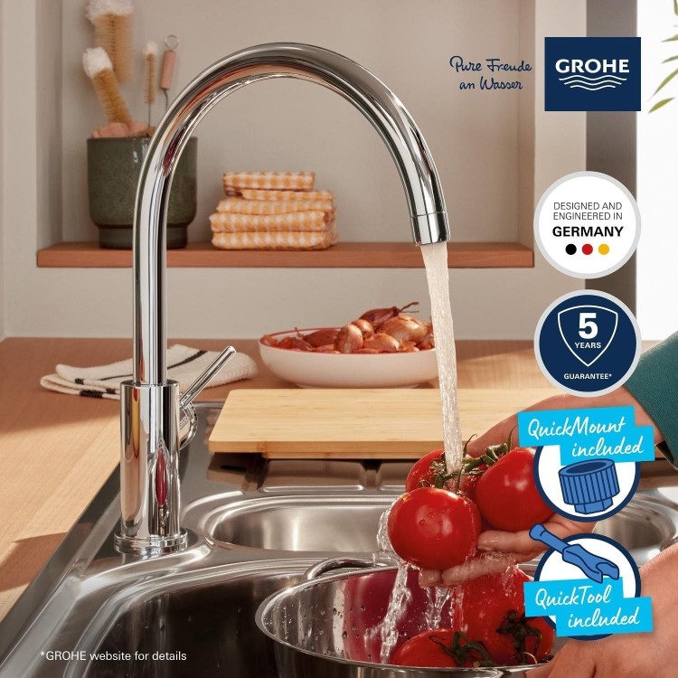 Grohe Start Classic Single Lever Kitchen Mixer Tap - Chrome