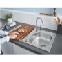 Grohe Bau Single Bowl Stainless Steel Chrome Kitchen Sink & Tap Bundle