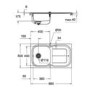 GRADE A2 - Grohe K300 1.0 Bowl Stainless Steel Kitchen Sink - 31563SD0