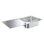 Grohe K500 Single bowl Inset Left or Right Chrome Stainless Steel Kitchen Sink