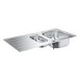 Grohe K200 1.5 bowls Inset Left or Right Chrome Stainless Steel Kitchen Sink