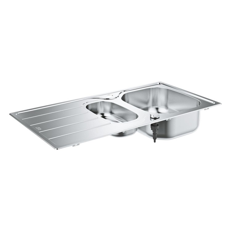 Grohe K200 1.5 bowls Inset Left or Right Chrome Stainless Steel Kitchen Sink