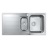 Grohe K500 1.5 bowls Inset Left or Right Chrome Stainless Steel Kitchen Sink
