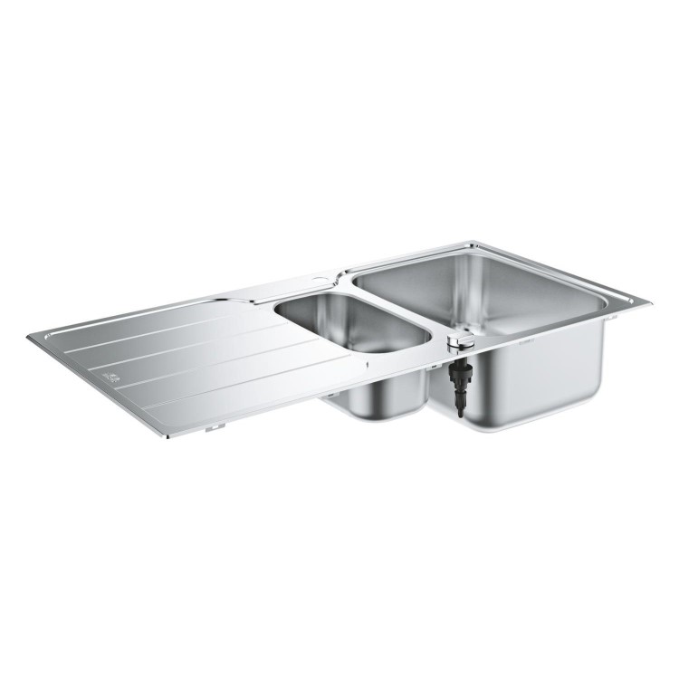 Grohe K500 1.5 bowls Inset Left or Right Chrome Stainless Steel Kitchen Sink