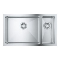 Grohe K700 1.5 Bowl Kitchen Sink with Overflow - Stainless Steel