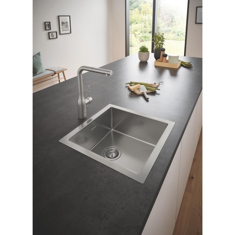 Grohe K700 Single bowl Inset or Flush-Mount Chrome Stainless Steel Kitchen Sink
