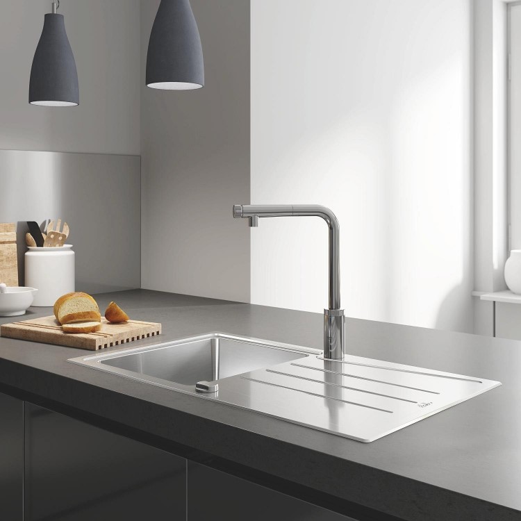 Grohe Minta SmartControl Dual Lever Kitchen Mixer Tap - Chrome