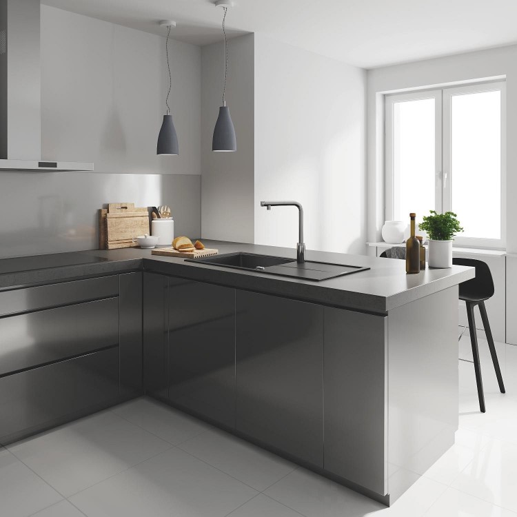 Grohe Minta SmartControl Dual Lever Kitchen Mixer Tap - Chrome