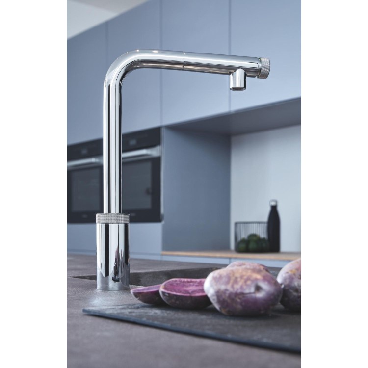 Grohe Minta SmartControl Dual Lever Kitchen Mixer Tap - Chrome