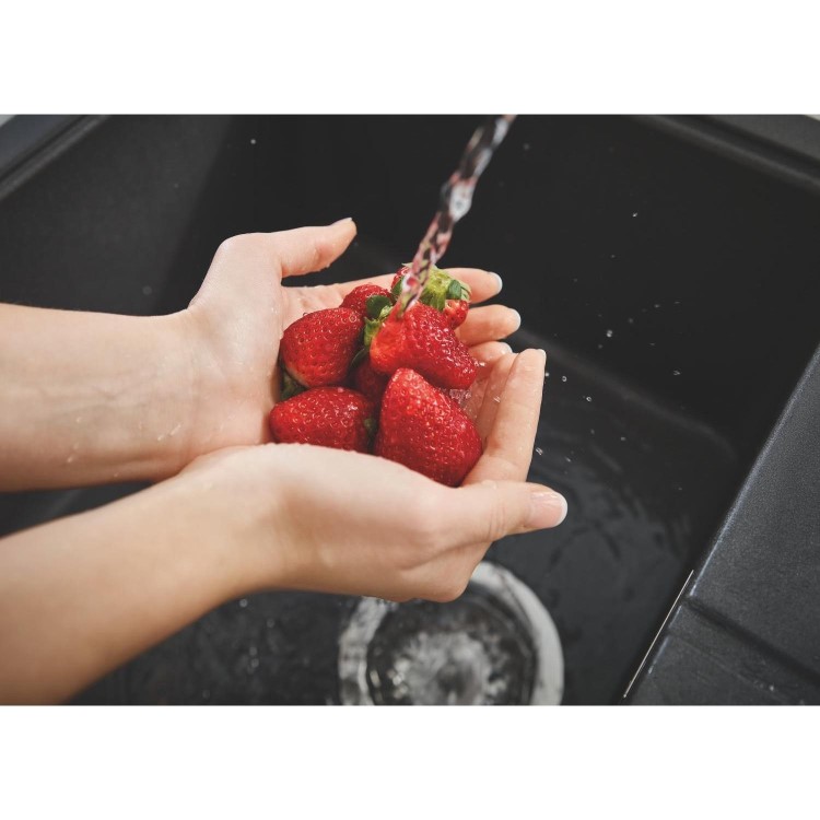 Grohe K400 Single bowl Inset Left or Right Black Composite  Kitchen Sink