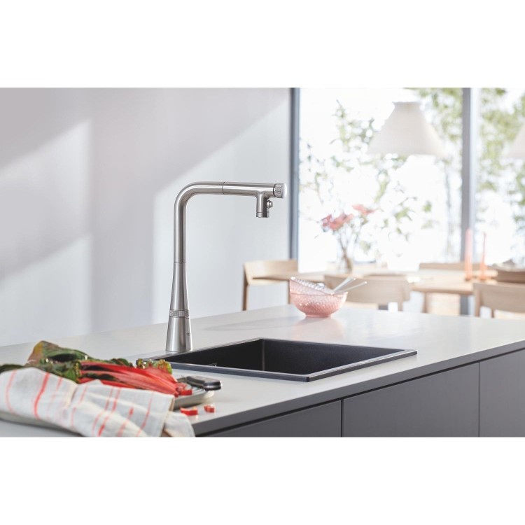 Grohe K700U Single bowl Undermount Black Composite  Kitchen Sink