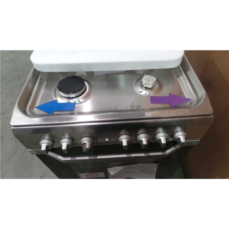 GRADE A3 - Indesit I6G52X 60cm Wide Single Oven Dual Fuel Cooker - Stainless Steel