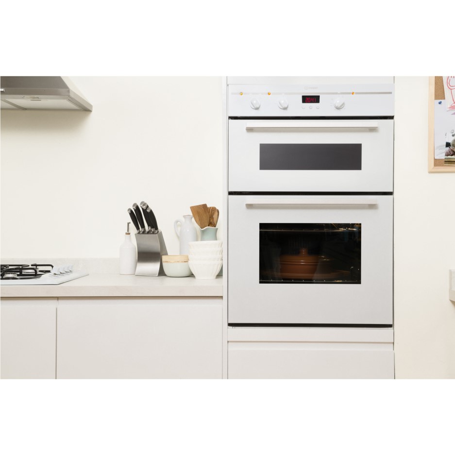 Indesit FIMD23WHS Electric Builtin Double Oven White Appliances Direct
