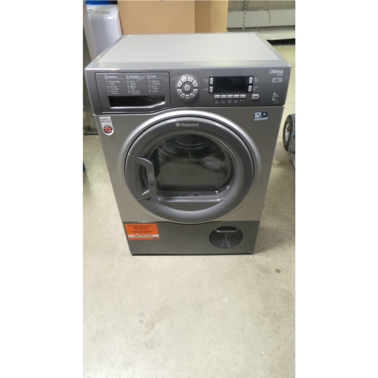 GRADE A2 - Hotpoint SUTCD97B6GM Ultima 9kg Freestanding Condenser Tumble Dryer Graphite