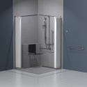 321105/SP Nymas Doc M Exposed Showering Pack Disibility Bathroom Suite with Polished Fixings