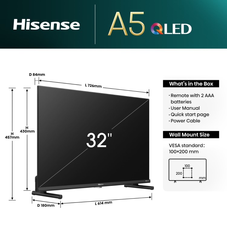 Hisense A5N 32 inch Smart Full HD QLED TV