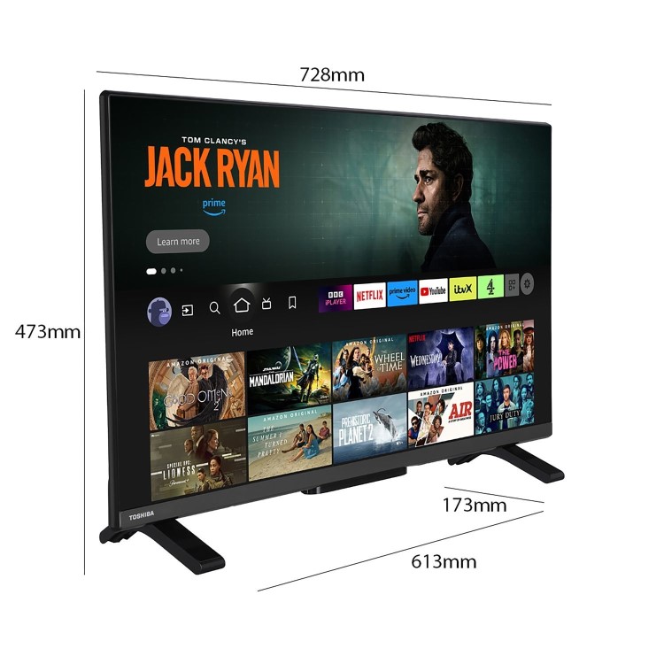 Toshiba 32WF2F53DB 32-Inch HD Ready Smart Fire TV  HDR10+ Alexa & Freeview Play