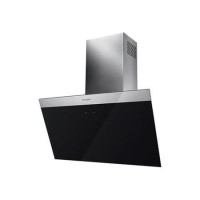 Faber Daisy 80cm Angled Cooker Hood - Black Glass