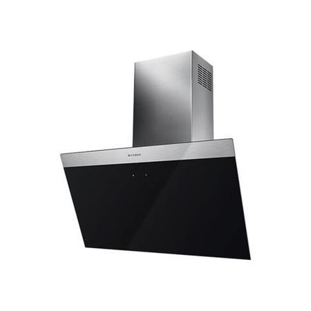 Faber Daisy 80cm Angled Cooker Hood - Black Glass
