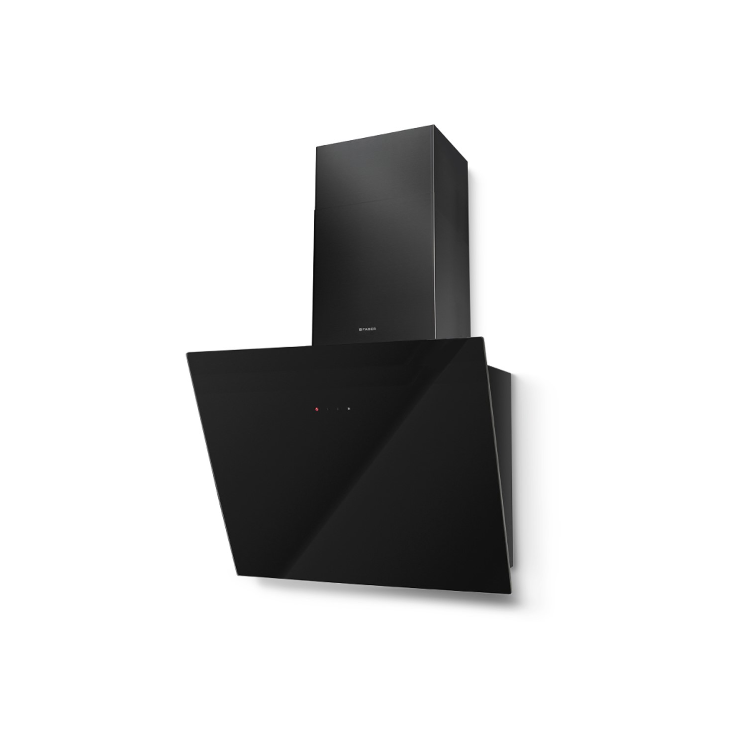 Faber Tweet 55cm Angled Cooker Hood - Black Glass