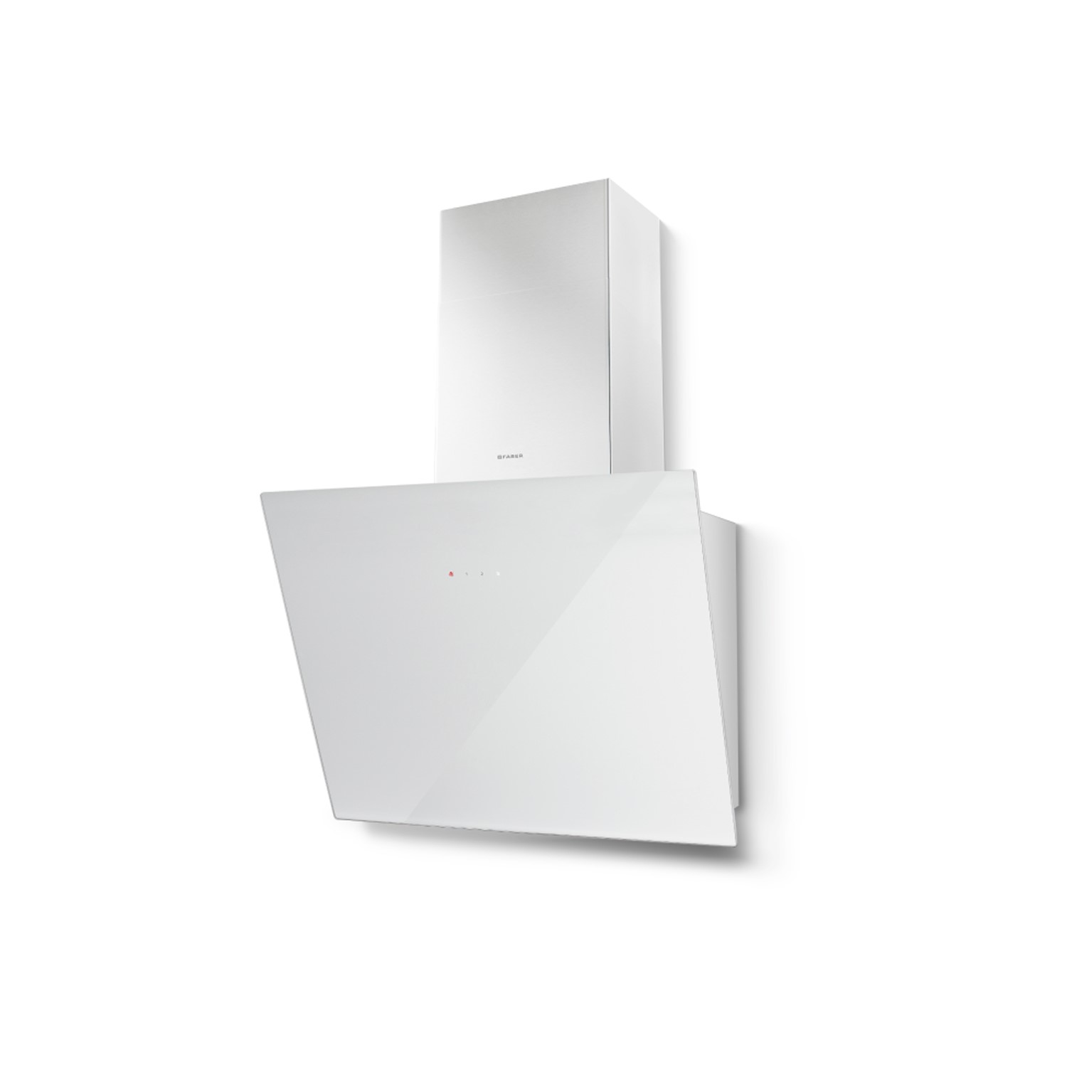 Faber Tweet 55cm Angled Cooker Hood White Glass 330.0572.388