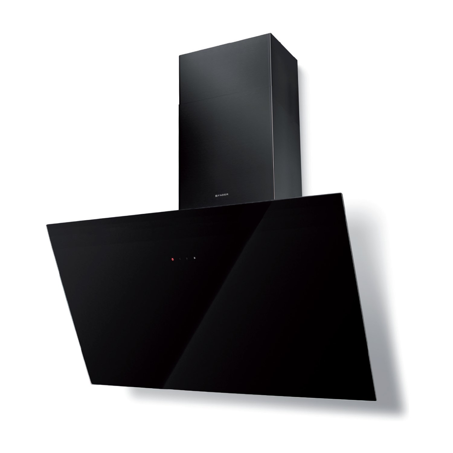 Faber Tweet 80cm Angled Cooker Hood - Black Glass