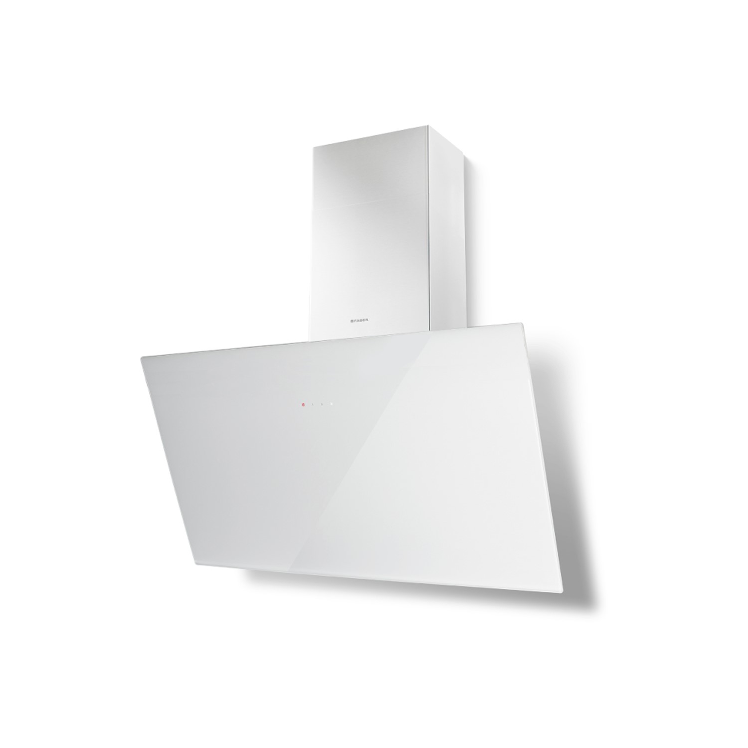 Faber Tweet 80cm Angled Cooker Hood White Glass 330.0572.390