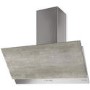 Faber Grexia 90cm Angled Cooker Hood - Light Grey Stoneware & Stainless Steel