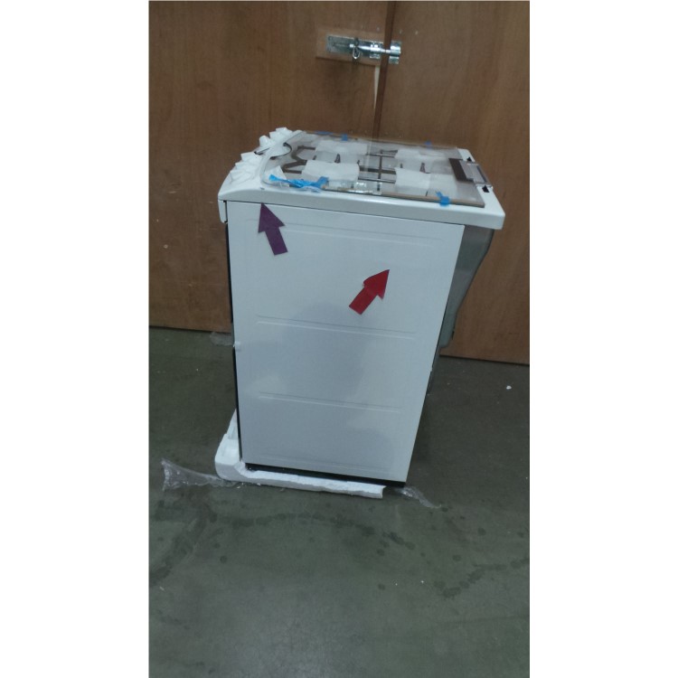 GRADE A2 - Zanussi ZCK68300W 60cm Double Oven Dual Fuel Cooker White