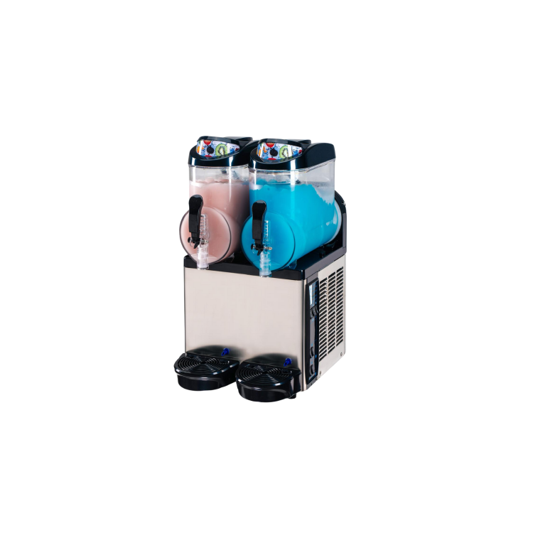 Hamoki Commercial Slush Machine 2 x 12 Litres HA-R12LX2T Circular Drip Tray. Twin Tanks 13 Amp Plug In