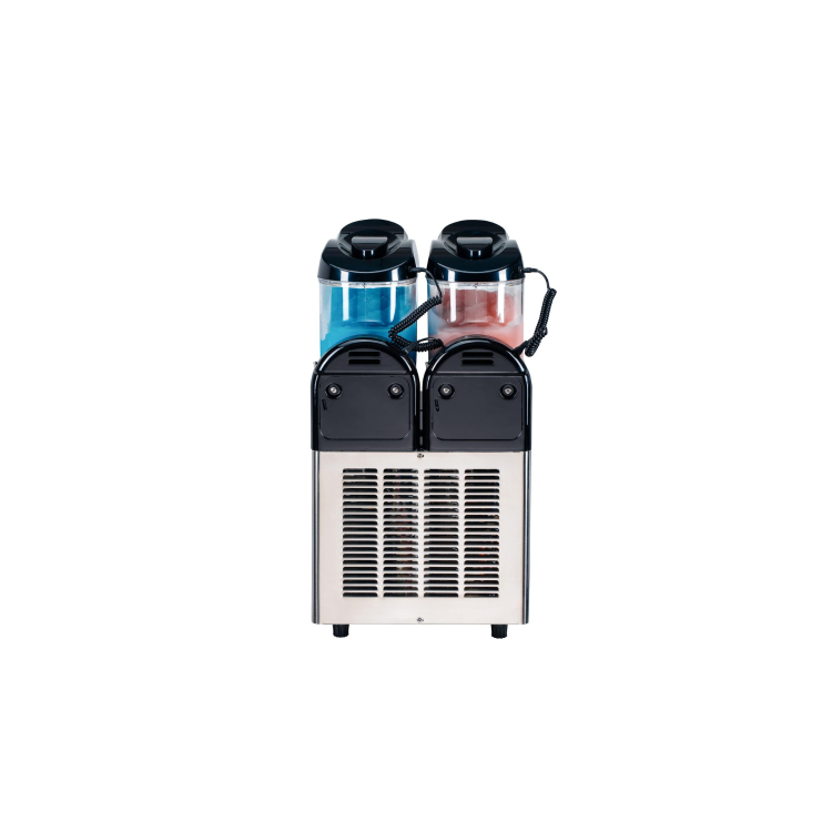 Hamoki Commercial Slush Machine 2 x 12 Litres HA-R12LX2T Circular Drip Tray. Twin Tanks 13 Amp Plug In