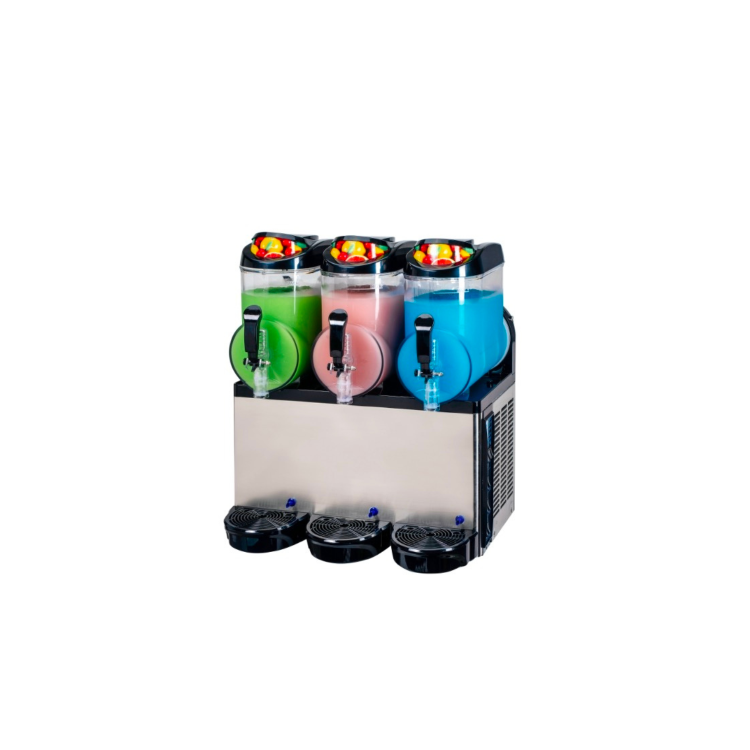 Hamoki Commercial Slush Machine 3 x 12 Litres HA-J12LX3T Circular Drip Tray. Triple Tanks. 13 Amp Plug In