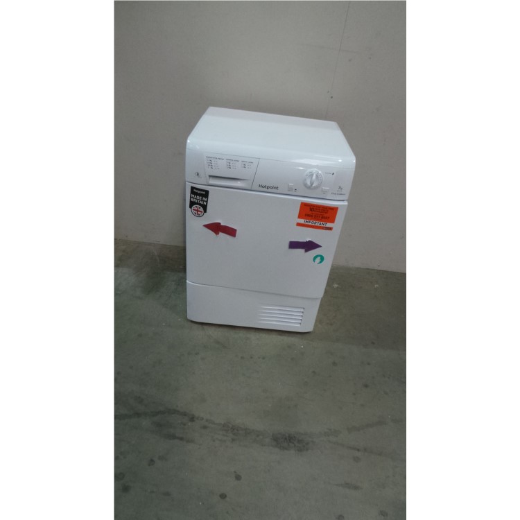 GRADE A2 - Hotpoint FETC70BP Aquarius 7kg Freestanding Condenser Tumble Dryer White