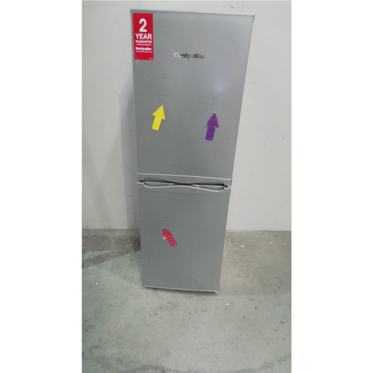GRADE A3 - Montpellier MS148S 48cm Wide Static 50-50 Freestanding Fridge Freezer Silver