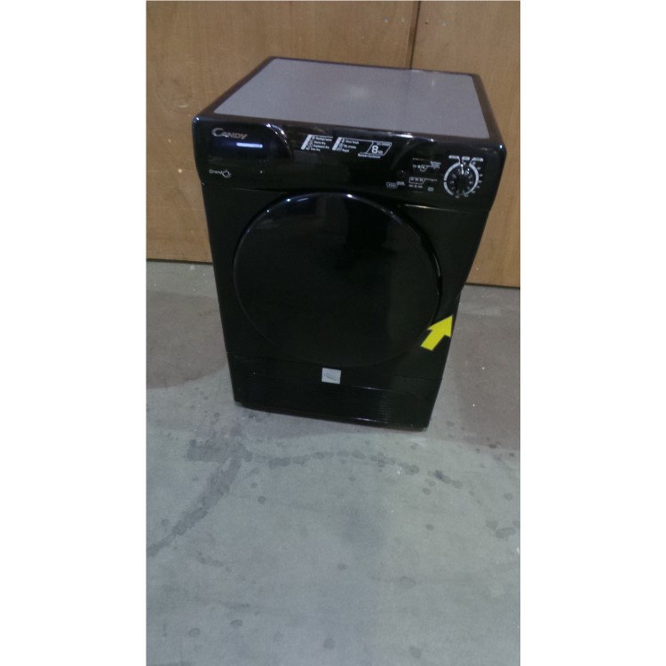 GRADE A2 - Candy GCC580NBB-80 8kg Condenser Freestanding Tumble Dryer Black