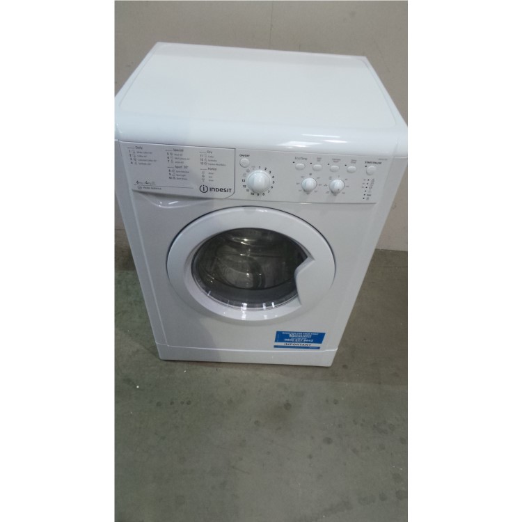 GRADE A3 - Indesit IWDC6105 Freestanding Washer Dryer in White