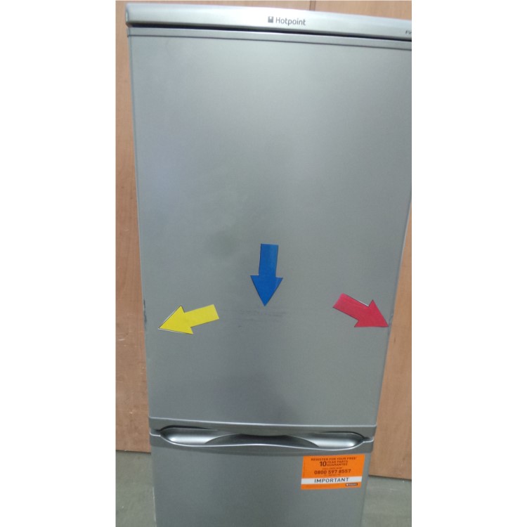 GRADE A3 - Hotpoint RFAA52S Ice Diamond Freestanding Fridge Freezer Silver