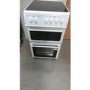 GRADE A2 - Hotpoint HAE51PS 50cm Wide Double Cavity Electric Cooker With Ceramic Hob White