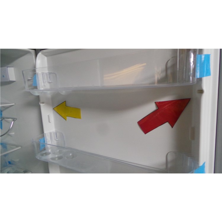 GRADE A2 - Zanussi ZRB34315XA Frost Free Freestanding Fridge Freezer With SuperFresh Drawer - Grey With Antifingerprint Stainless Steel Door