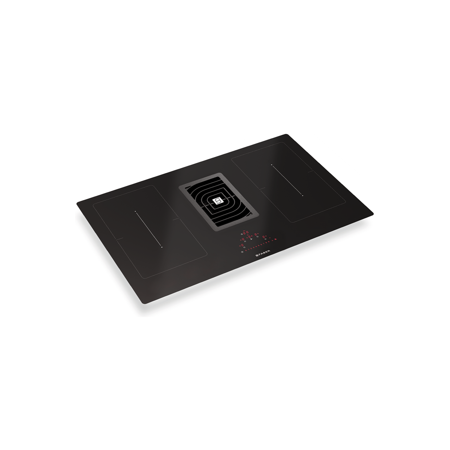 Refurbished Faber Galileo Smart 340.0577.694 83cm Venting Induction Hob Black