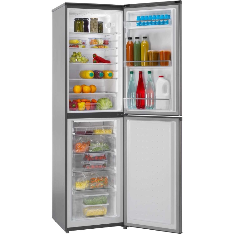Hoover HVBF195XK 281 Litre Freestanding Fridge Freezer 50/50 Split Frost Free 55cm Wide - Stainless Steel