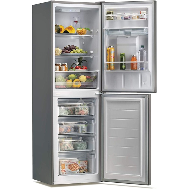 Refurbished Candy CMCL5172SWDK Freestanding 253 Litre 50/50 Low Frost Fridge Freezer Silver