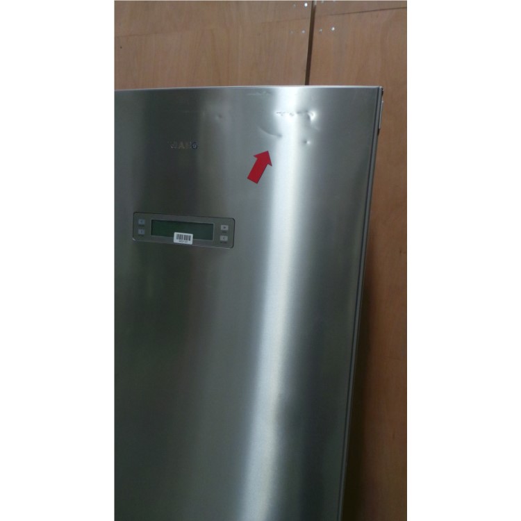 GRADE A2 - AEG S74011CMX2 Freestanding Fridge Freezer In Silver With Antifingerprint Stainless Steel Doors