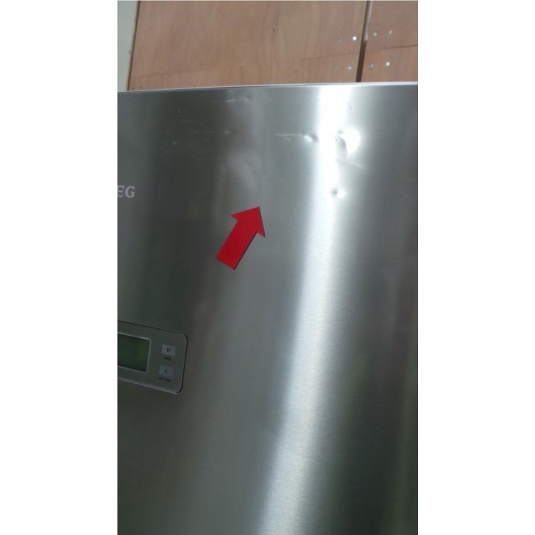 GRADE A2 - AEG S74011CMX2 Freestanding Fridge Freezer In Silver With Antifingerprint Stainless Steel Doors