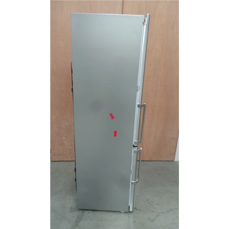 GRADE A2 - AEG S74011CMX2 Freestanding Fridge Freezer In Silver With Antifingerprint Stainless Steel Doors